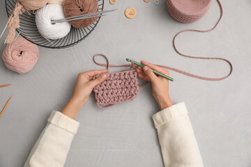crocheting hands