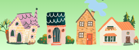 pastel houses