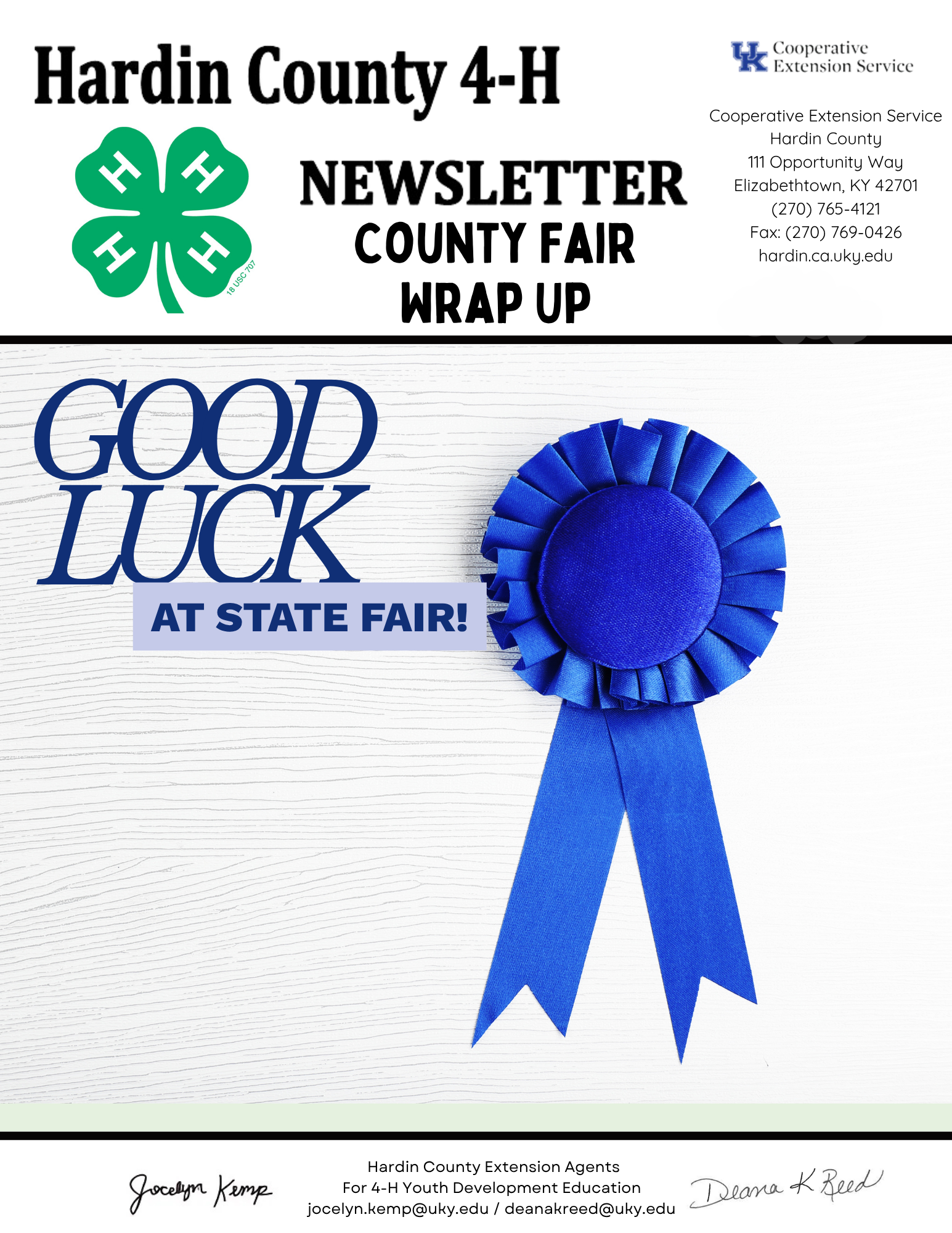 fair wrap up cover page