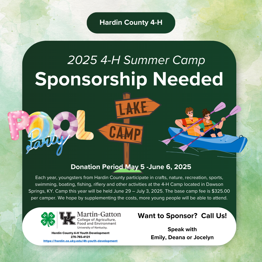2025 4-H Camp Sponsorship information